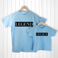 Personalised Personalised Daddy and Me Legendary Blue T-Shirts