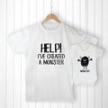 Personalised Personalised Daddy and Me Little Monster Set