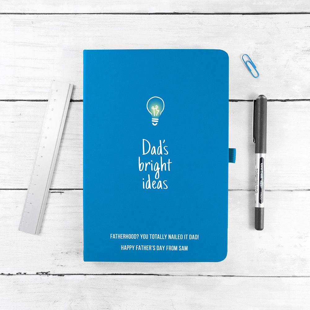 Personalised Personalised Dad's Bright Ideas A5 Notebook