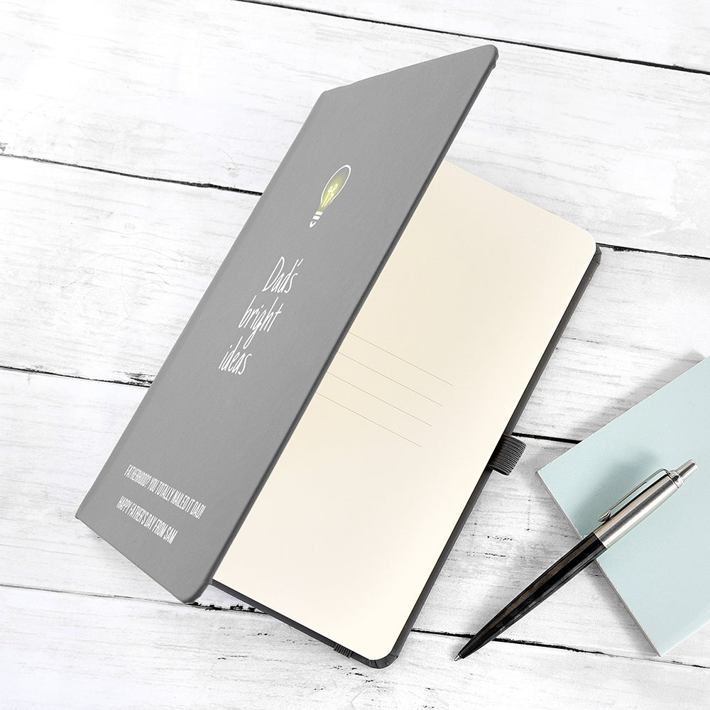 Personalised Personalised Dad's Bright Ideas A5 Notebook