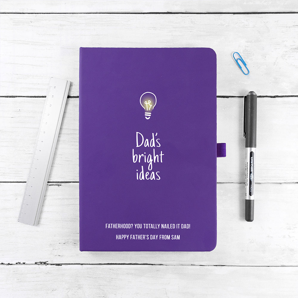 Personalised Personalised Dad's Bright Ideas A5 Notebook