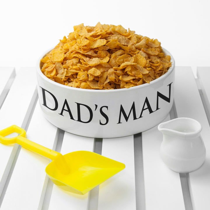Personalised Dad's Super Large Men's Ceramic Snack Cereal Bowl