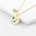 Personalised Personalised Dandelion Matte Heart & Disc Necklace