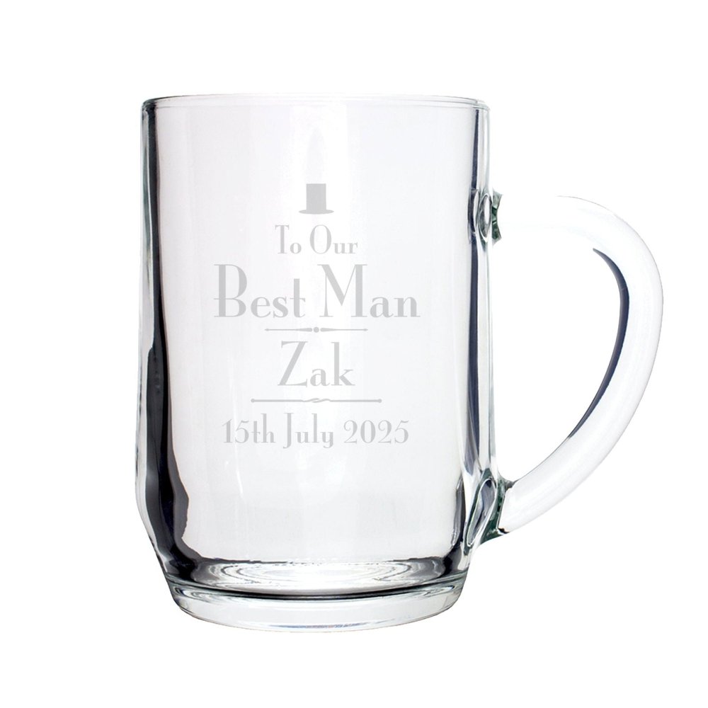 Personalised Decorative Wedding Best Man Tankard