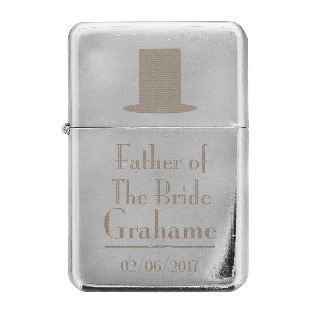 Personalised Decorative Wedding Father Of The Bride Lighter