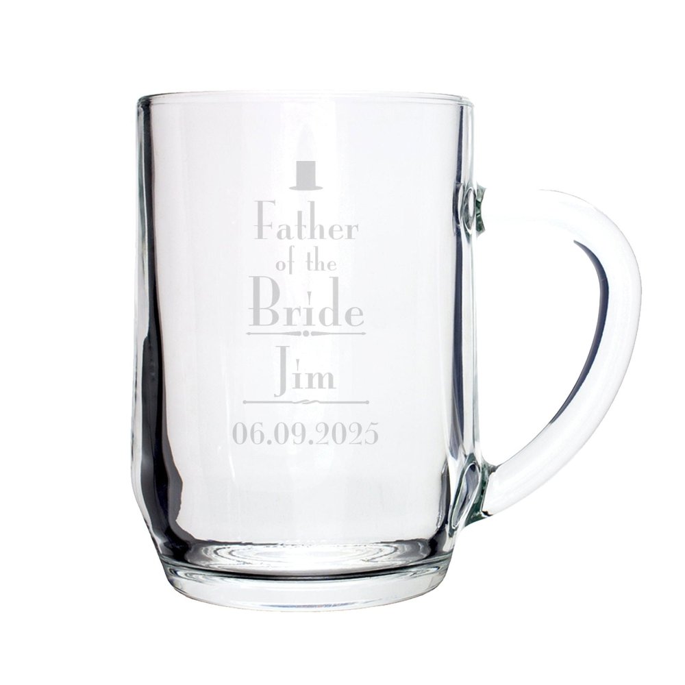 Personalised Decorative Wedding Father Of The Bride Tankard