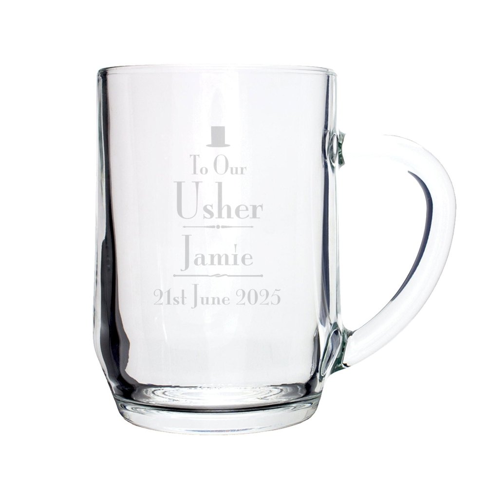 Personalised Decorative Wedding Usher Tankard