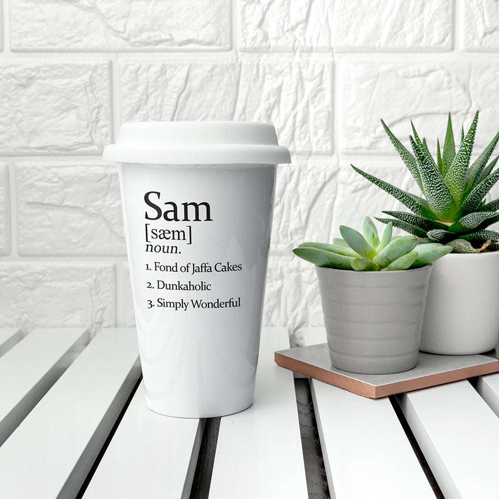 Personalised Definition Ceramic Eco Cup