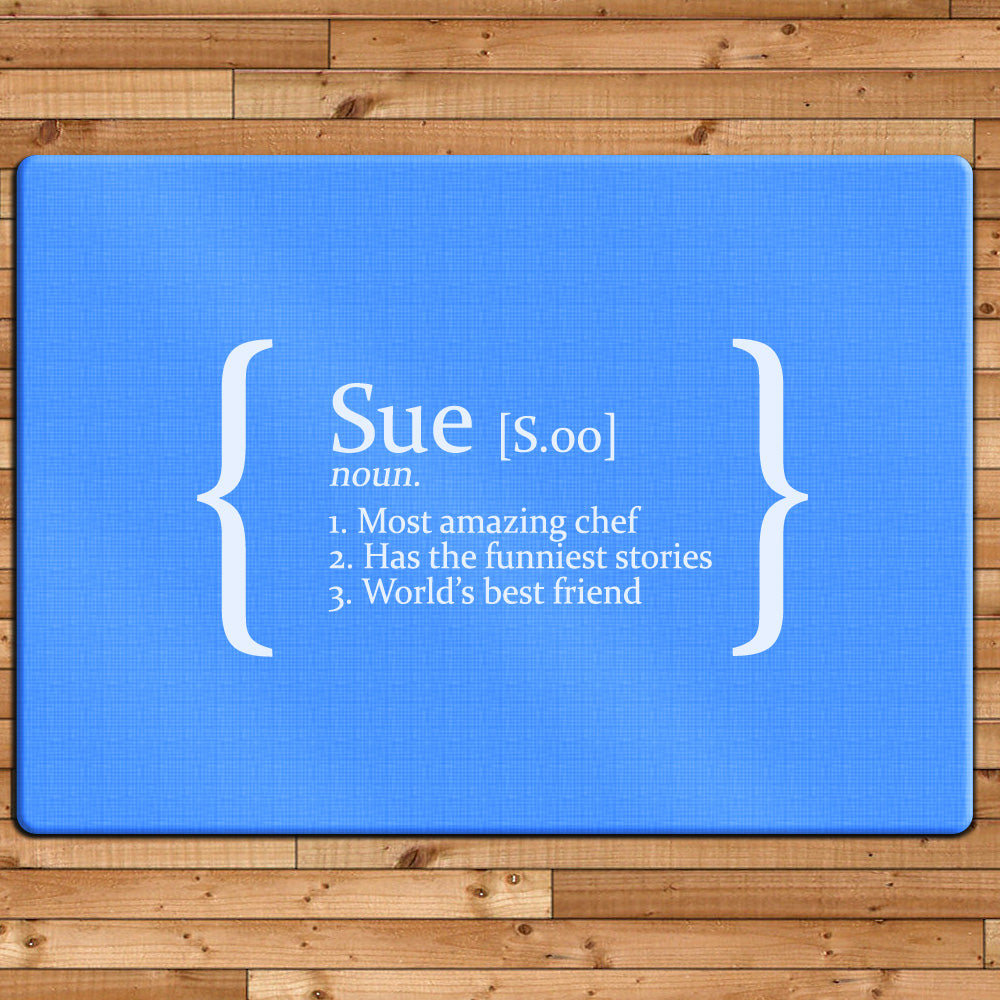 Personalised Personalised Definition Glass Chopping Board