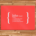 Personalised Personalised Definition Glass Chopping Board