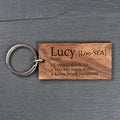 Personalised Personalised Definition Wooden Keyring
