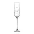 Personalised Spiral Champagne Flute With Swarovski Crystals