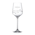Personalised Spiral Wine Glass With Swarovski Crystals