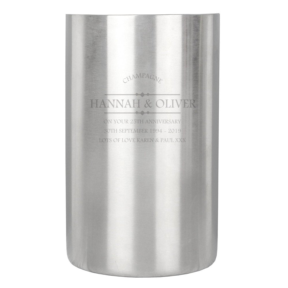 Personalised Diamond Wine Cooler