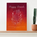 Personalised Personalised Diwali Colourful Ganesh Framed Print