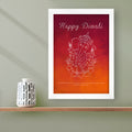 Personalised Personalised Diwali Colourful Ganesh Framed Print