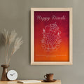 Personalised Personalised Diwali Colourful Ganesh Framed Print