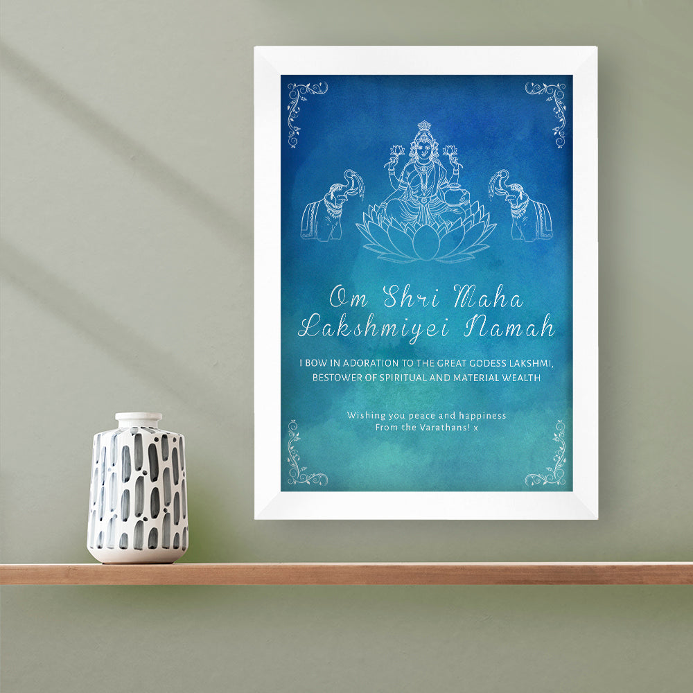 Personalised Personalised Diwali Lakshmi Framed Print