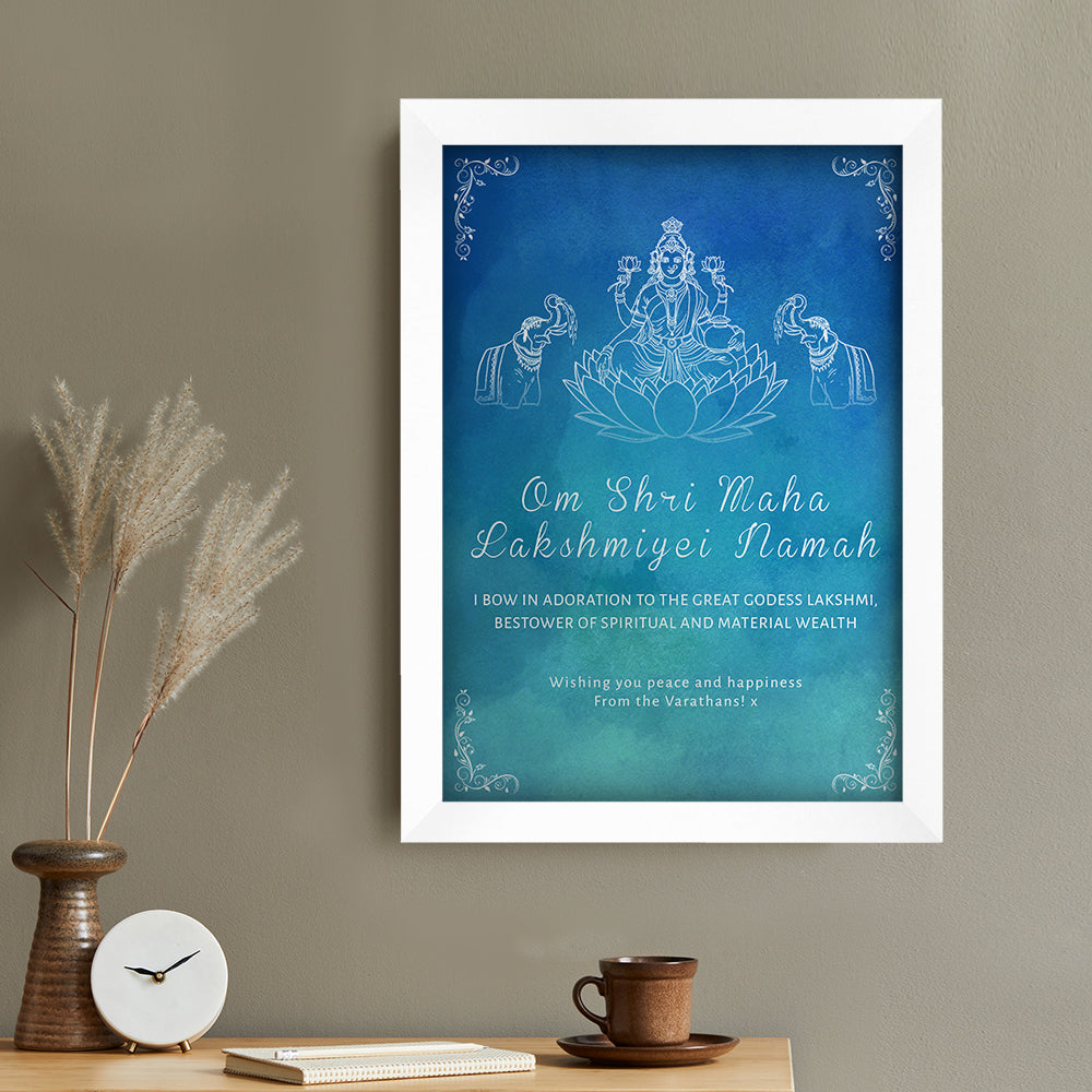 Personalised Personalised Diwali Lakshmi Framed Print