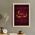 Personalised Personalised Diwali Lamp Framed Print