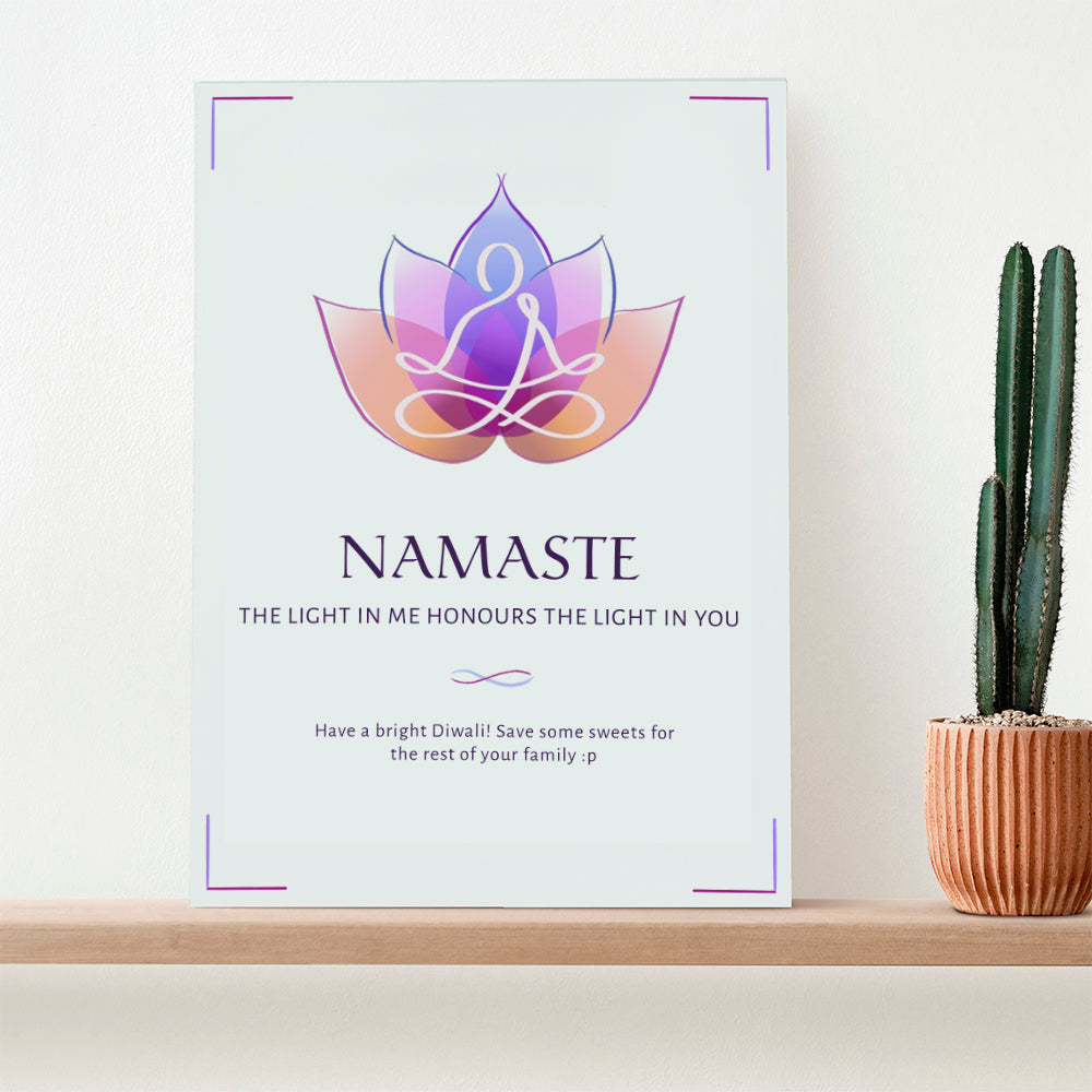 Personalised Personalised Diwali Namaste Framed Print
