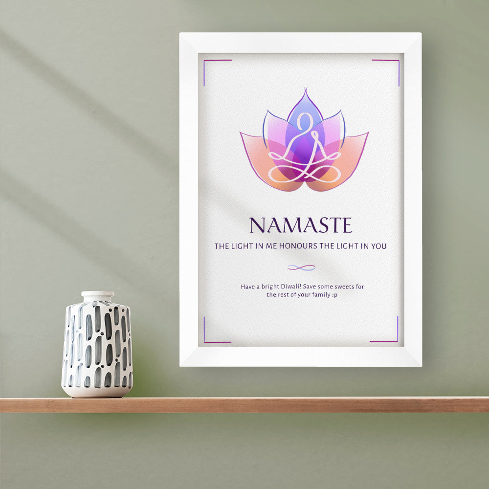 Personalised Personalised Diwali Namaste Framed Print