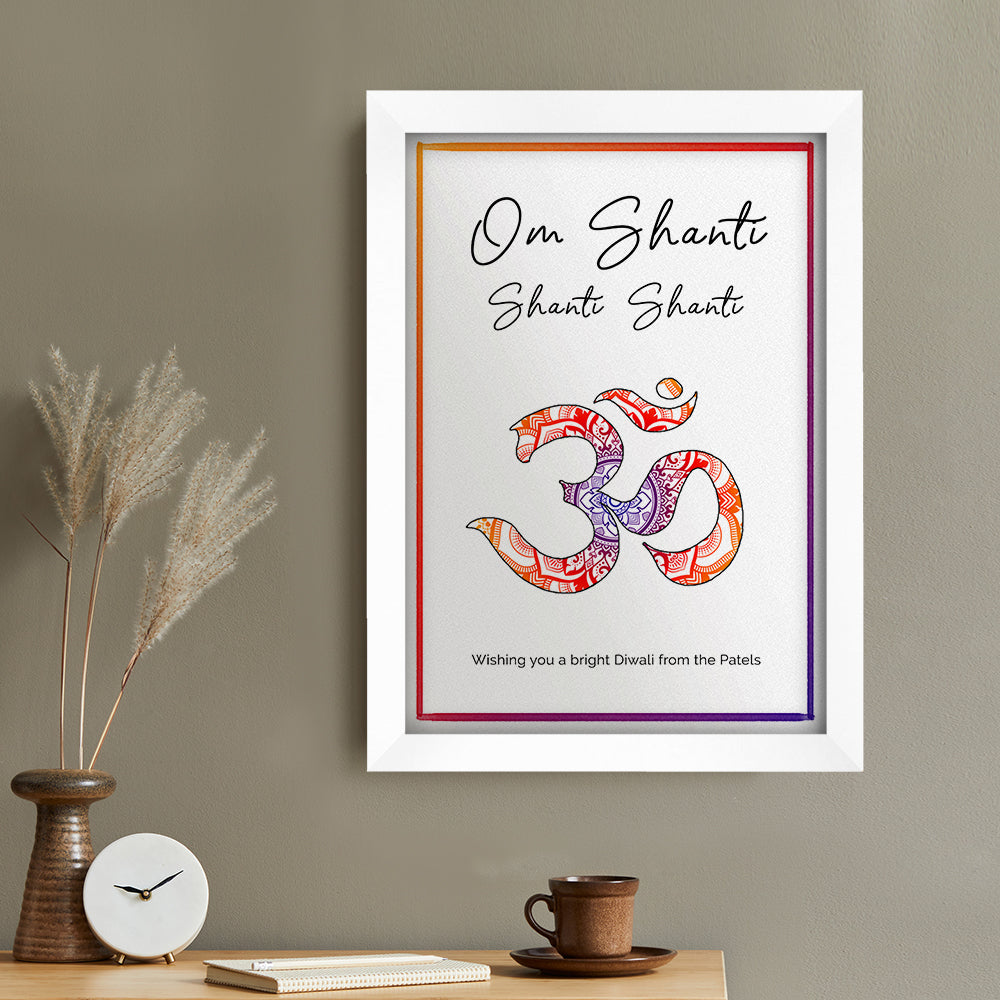 Personalised Personalised Diwali Om Mantra Framed Print
