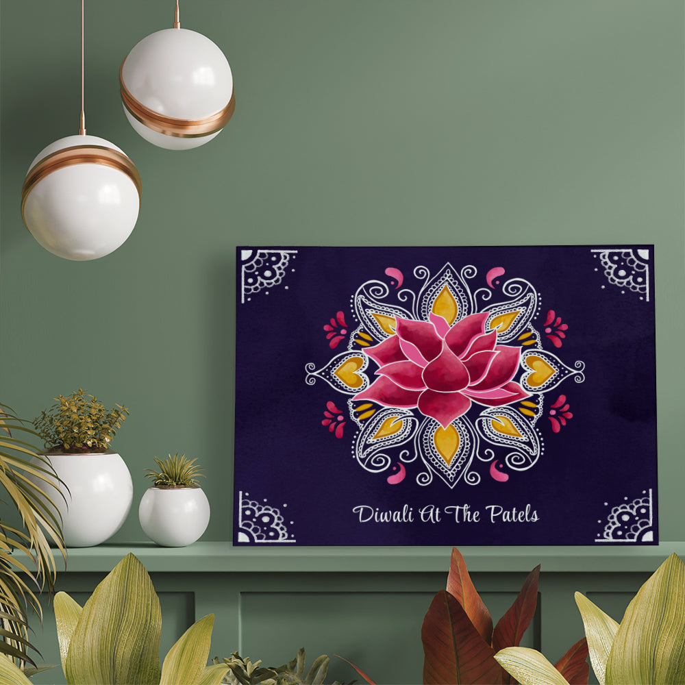 Personalised Personalised Diwali Rangoli Framed Print