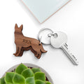 Personalised Personalised Dog Breed Wooden Keyring
