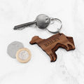 Personalised Personalised Dog Breed Wooden Keyring