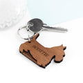 Personalised Personalised Dog Breed Wooden Keyring