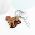 Personalised Personalised Dog Breed Wooden Keyring