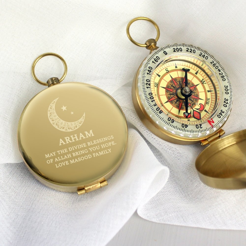 Personalised Eid And Ramadan Keepsake Compass