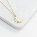 Personalised Personalised Eid Mubarak Crescent Moon Necklace