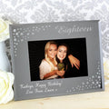 Personalised Eighteen Diamante 6x4 Inch Glass Photo Frame