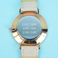 Personalised Modern - Vintage Personalised Leather Watch in Stone