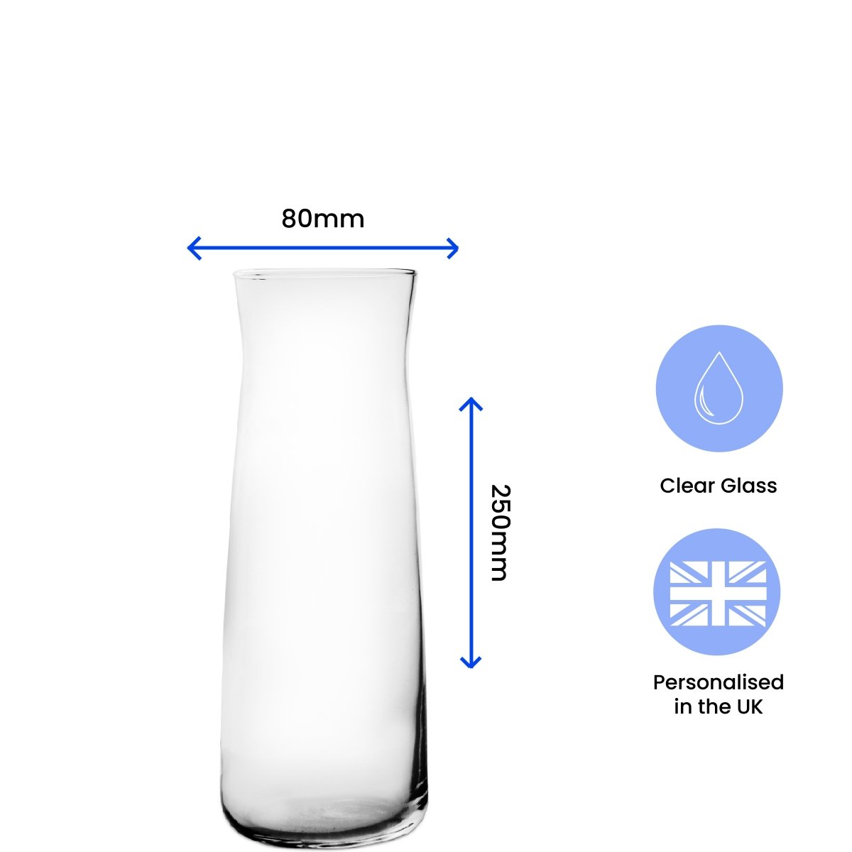 Personalised Engraved 25cm Vera Vase, Customise with Any Message