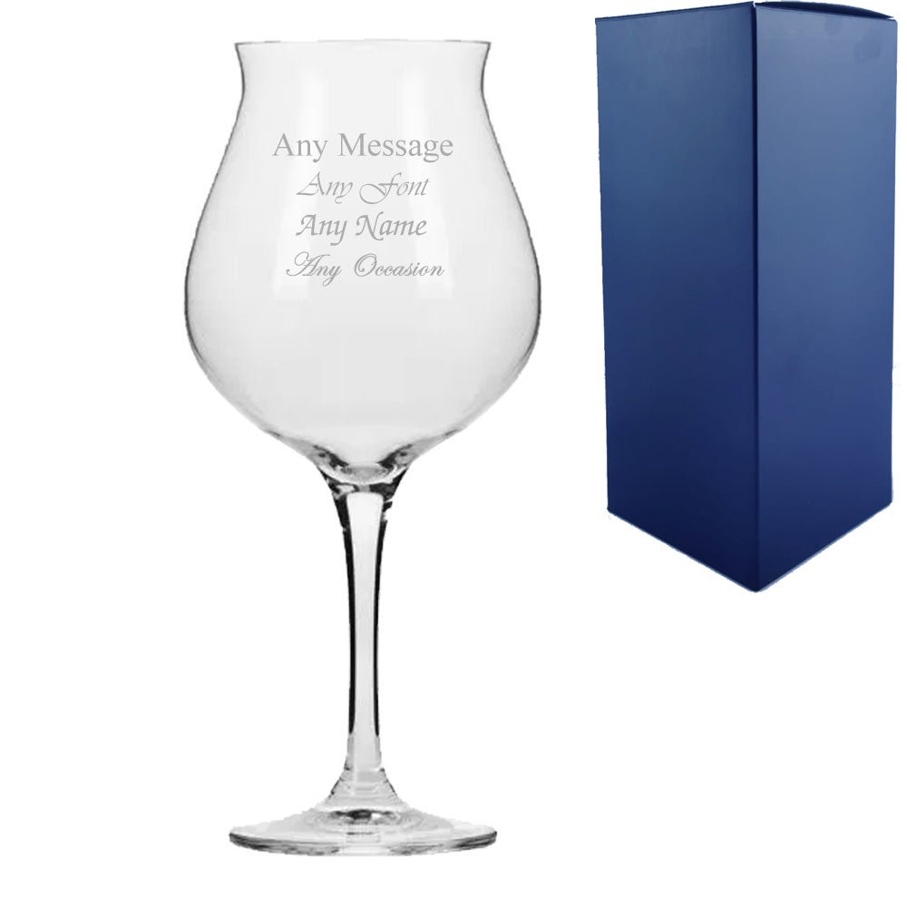 Personalised Engraved 760ml Infinity Cocktail Glass Gift Box Wedding Birthday Christmas