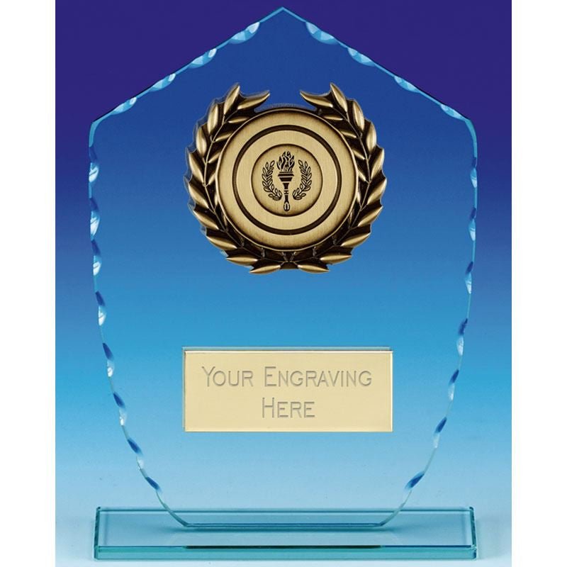 Personalised Engraved Explorer Jade Glass Trophy 7 1/8 inch (18cm)