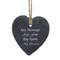 Personalised Engraved Hanging Heart Slate Tag