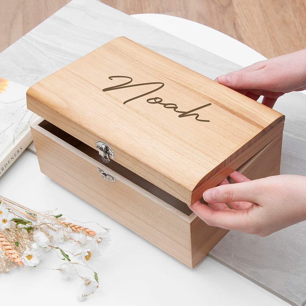 Personalised Personalised Engraved Name Keepsake Chest