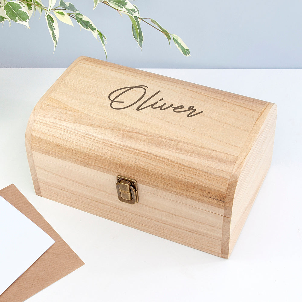 Personalised Personalised Engraved Name Keepsake Chest