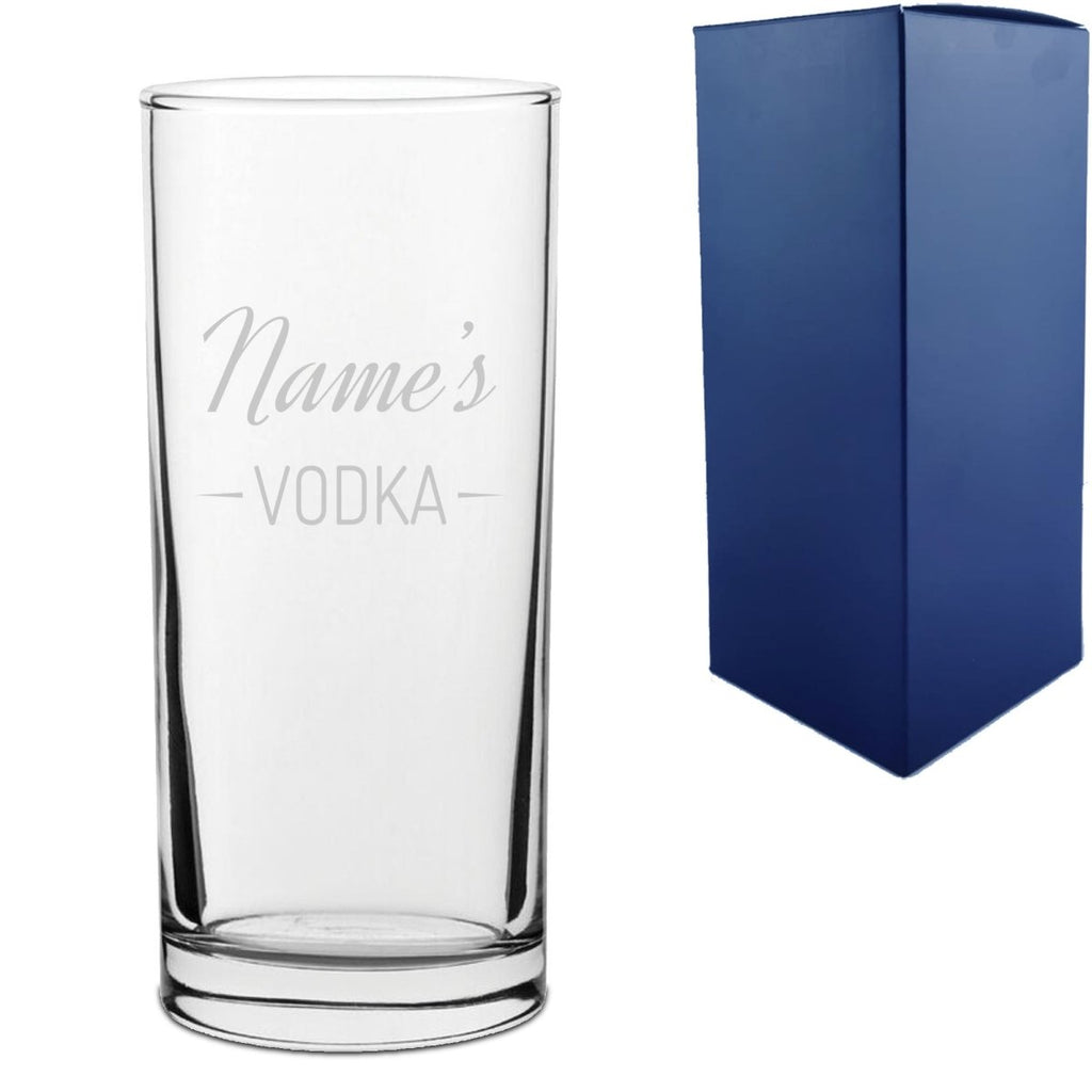 Personalised Engraved Novelty Vodka Hiball with 'Name's Vodka' Design