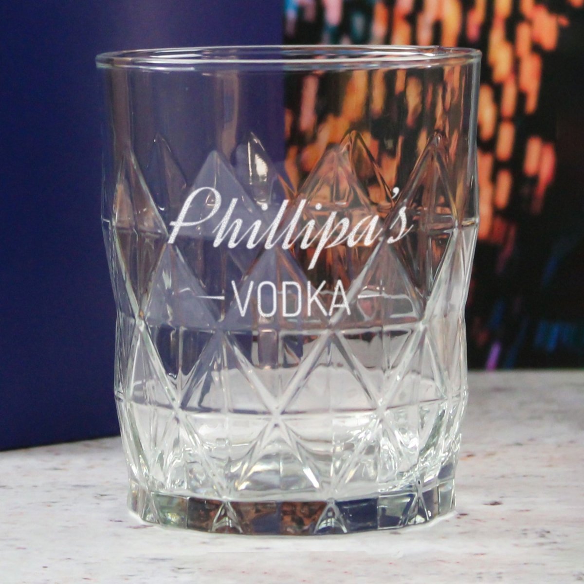 Personalised Engraved Novelty Vodka Keops Tumbler with 'Name's Vodka' Design