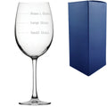 Personalised Engraved Reserva Wine Glass with Name's Glass Handwritten Measurements Design, Customise with Any Name