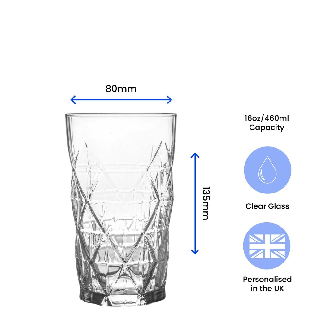 Personalised Engraved Vodka Keops Hiball with 'Name's Vodka Glass' Design