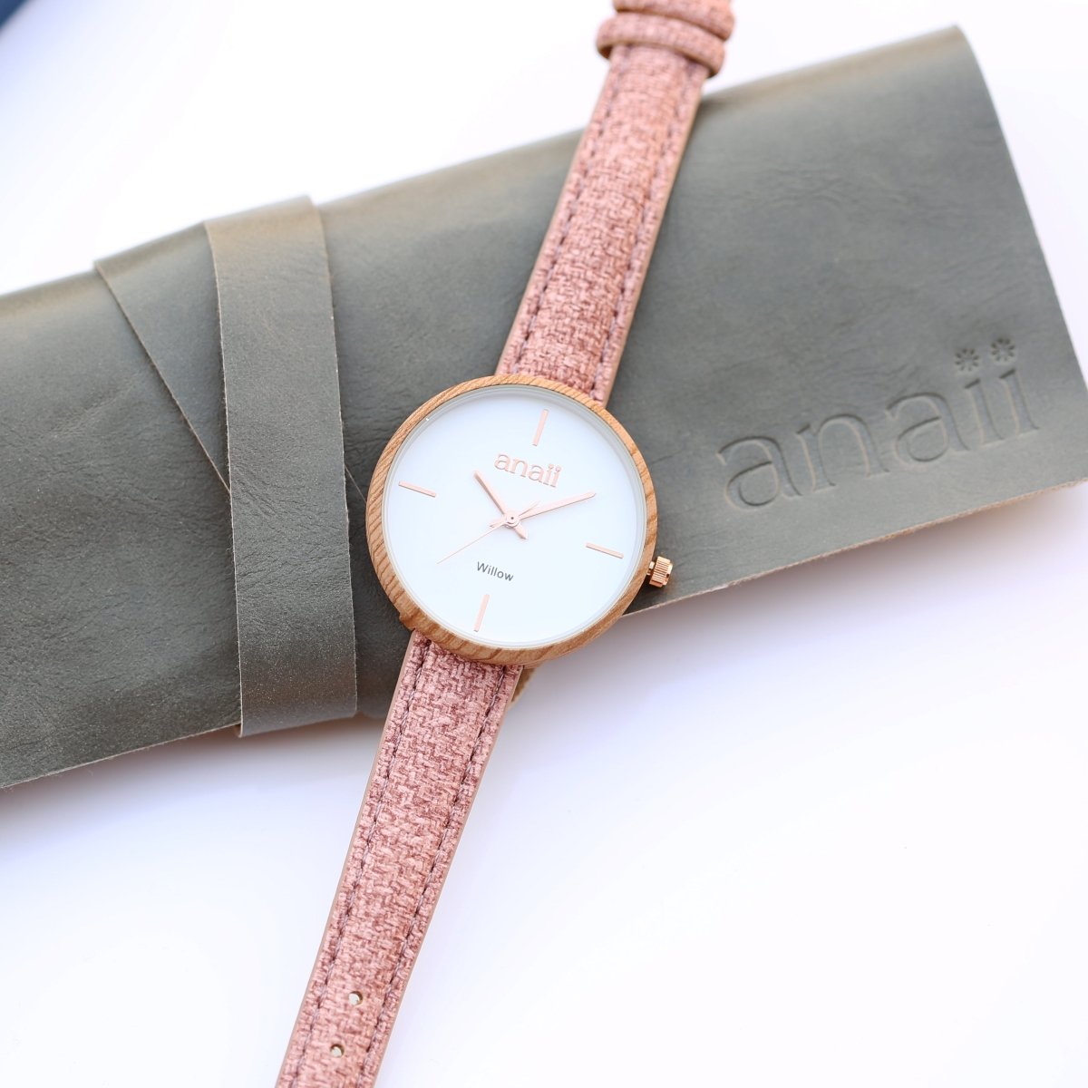 Personalised Engraved Womens Pink Anaii Watch