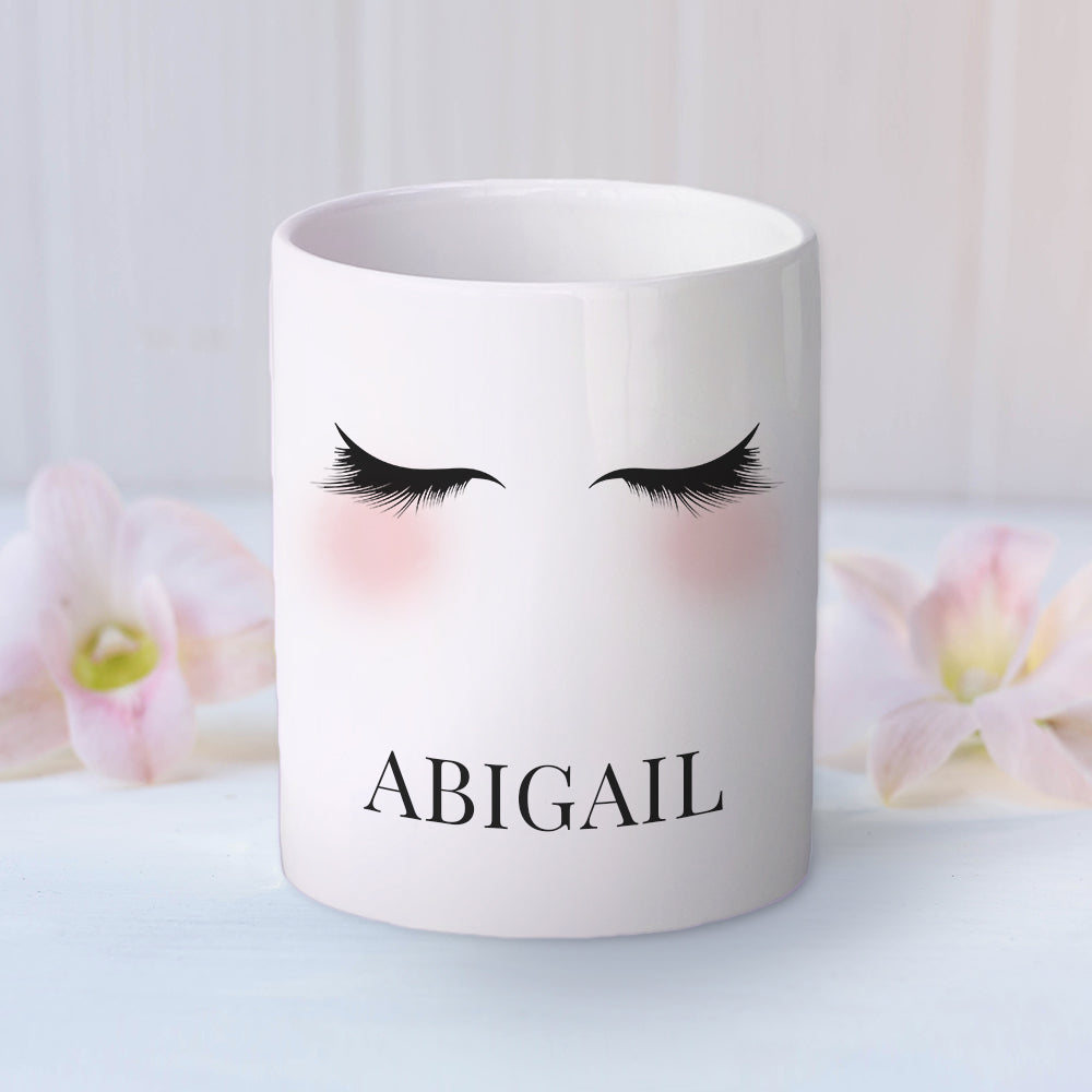 Personalised Personalised Eyelashes Makeup Brush Holder