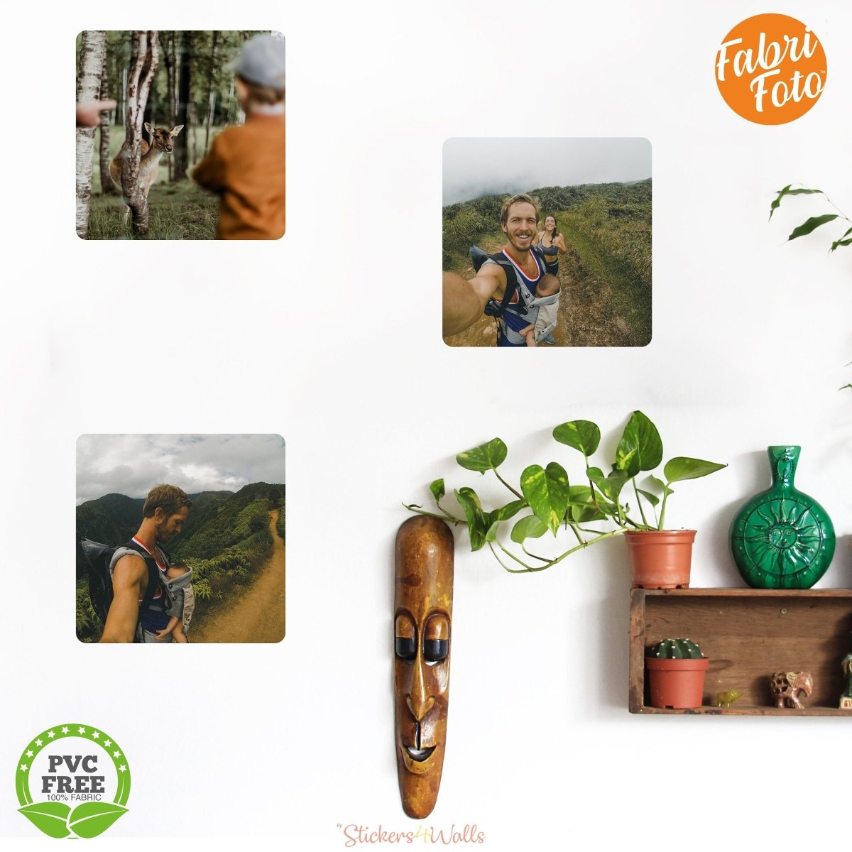 Personalised Fabrifoto Photo Wall Stickers - Repositionable