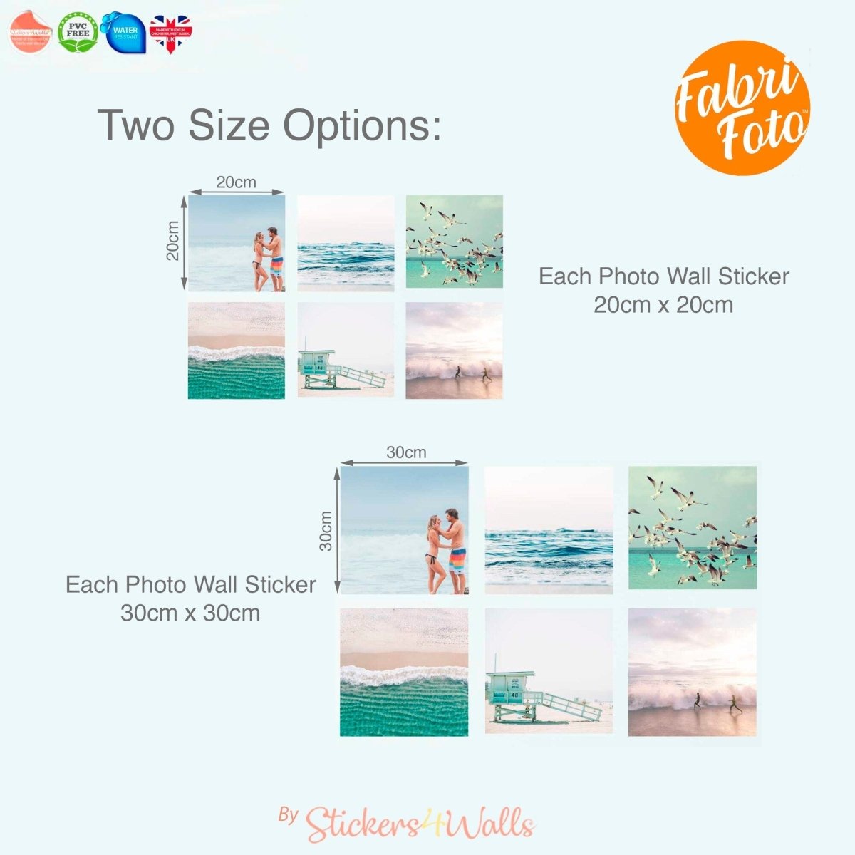 Personalised Fabrifoto Photo Wall Stickers - Repositionable